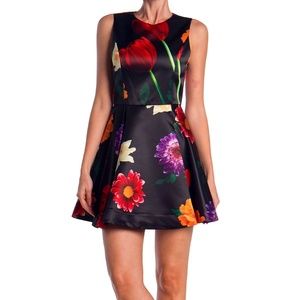 Alice + Olivia Stasia Deep Pleat Party Dress